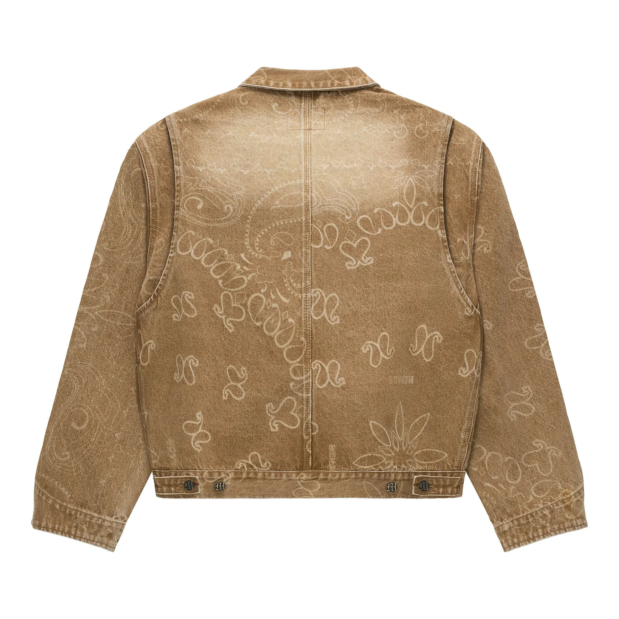 LASER ENGRAVED PAISLEY DENIM JACKET sold by Menace product image thumbnail 2