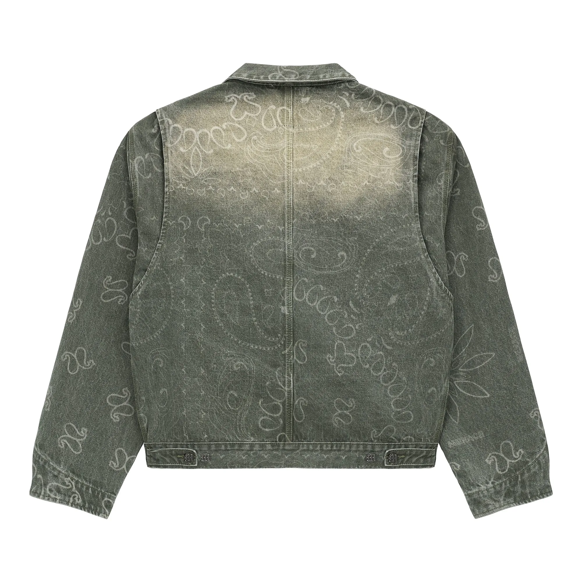 LASER ENGRAVED PAISLEY DENIM JACKET sold by Menace product image thumbnail 2