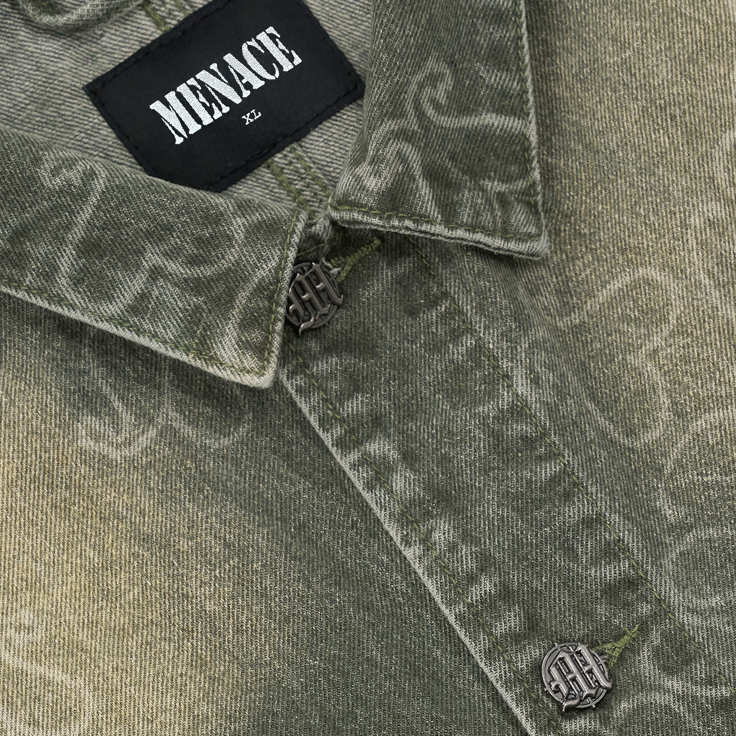 LASER ENGRAVED PAISLEY DENIM JACKET sold by Menace product image thumbnail 3