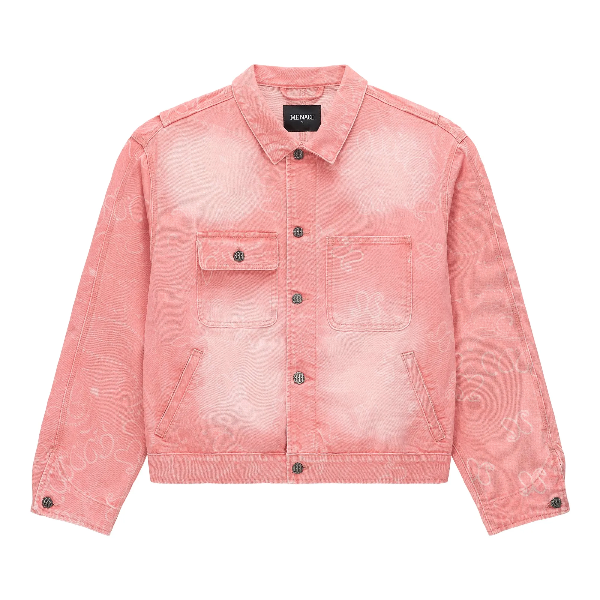 LASER ENGRAVED PAISLEY DENIM JACKET sold by Menace