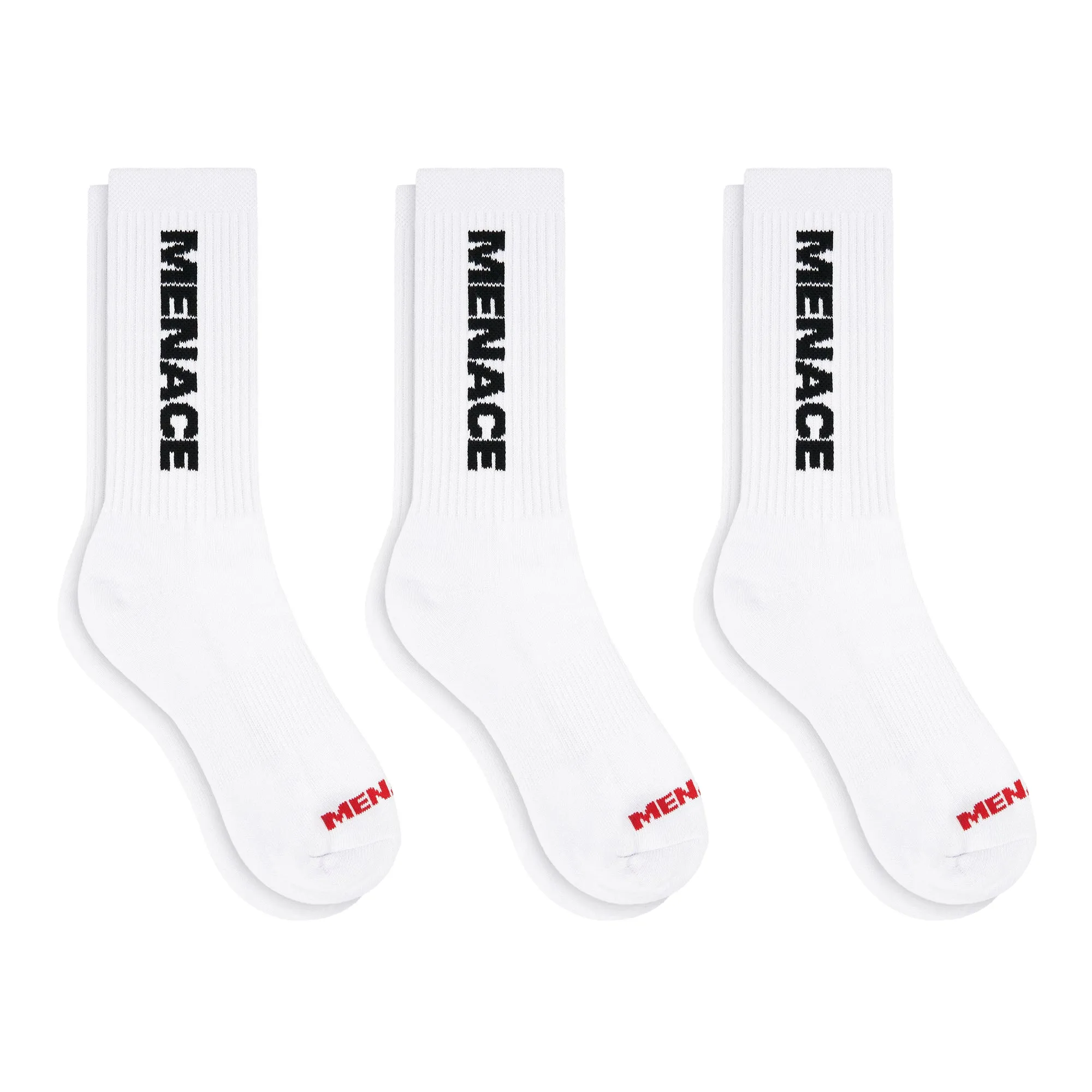 MENACE LOGO SOCKS (3 PACK) sold by Menace product image thumbnail 3