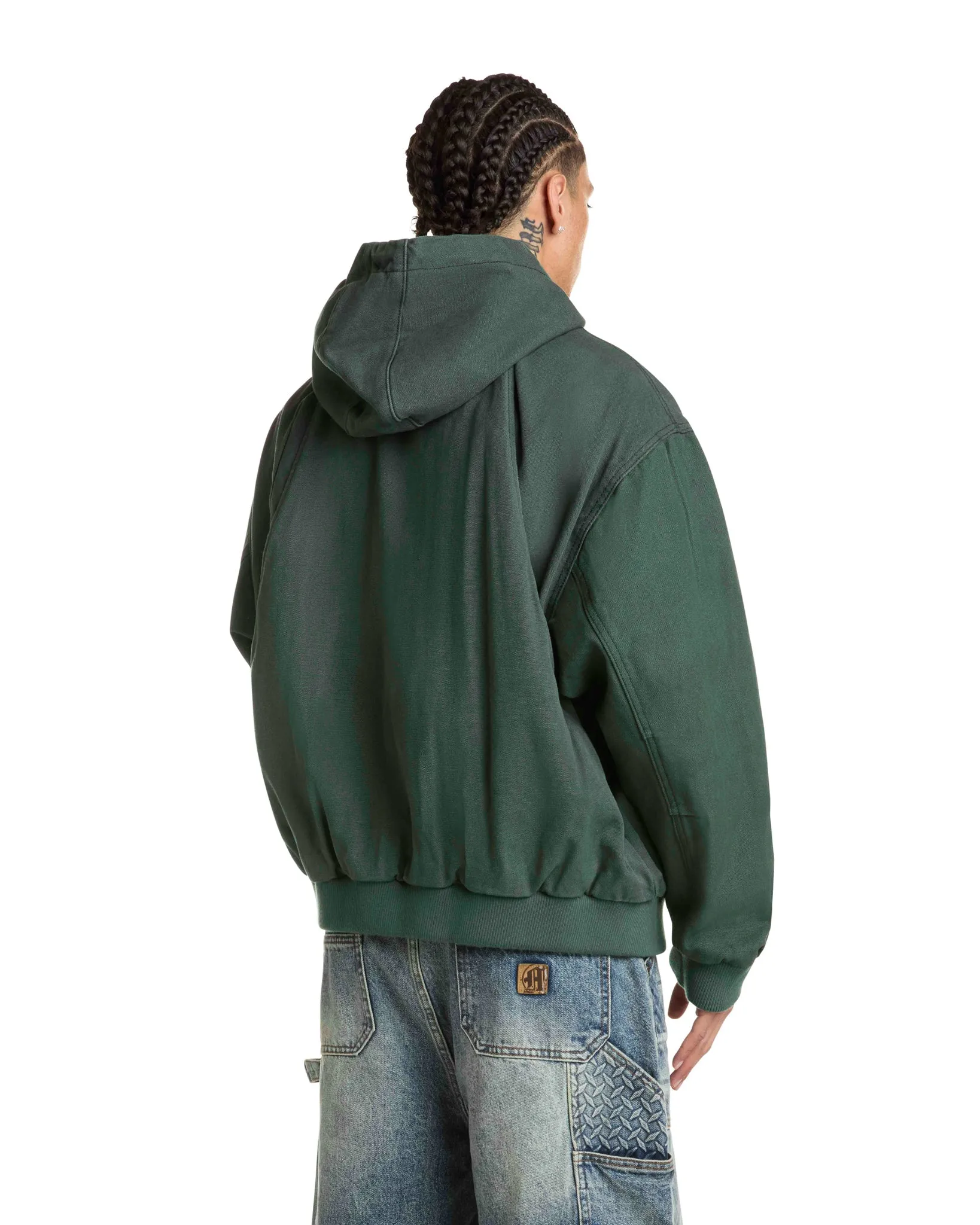 STEEL EMBOSSED CANVAS HOODED JACKET sold by Menace product image thumbnail 4