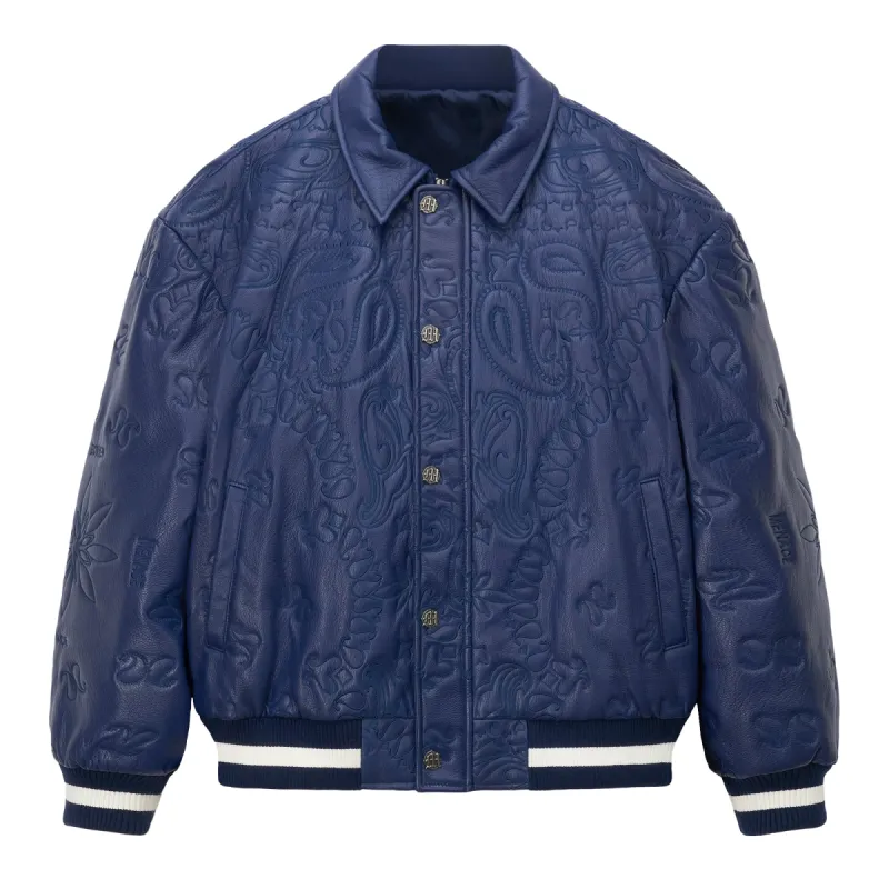 GENUINE LAMBSKIN LEATHER PAISLEY JACKET sold by Menace
