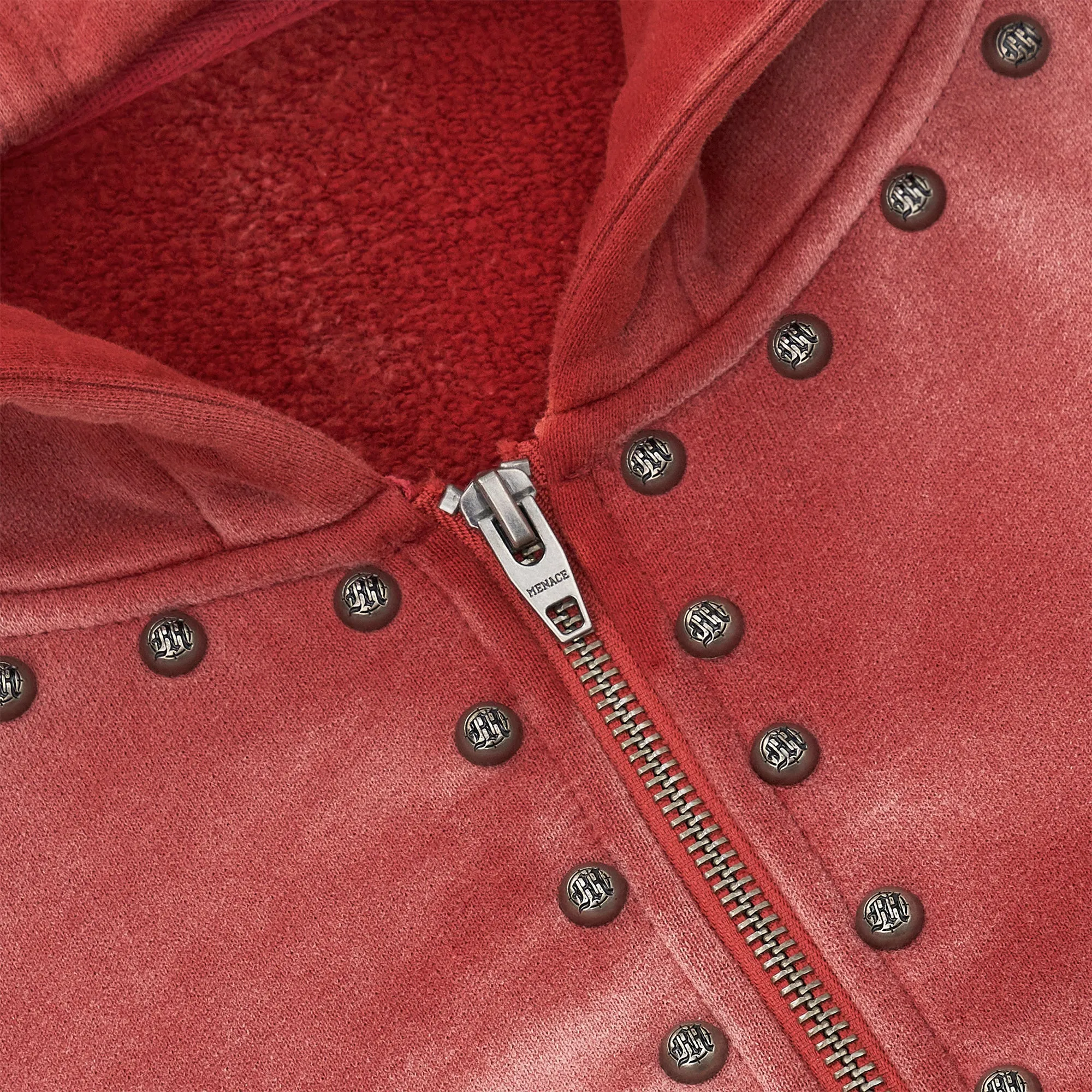 METAL RIVET ZIP-UP HOODIE sold by Menace product image thumbnail 3