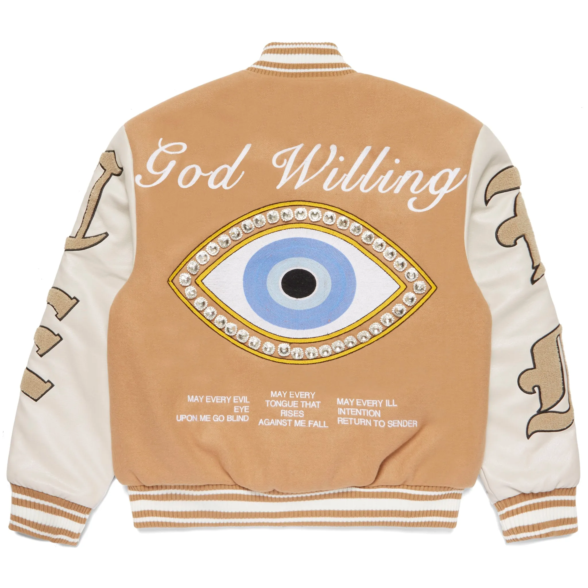 GOD WILLING VARSITY JACKET sold by Menace
