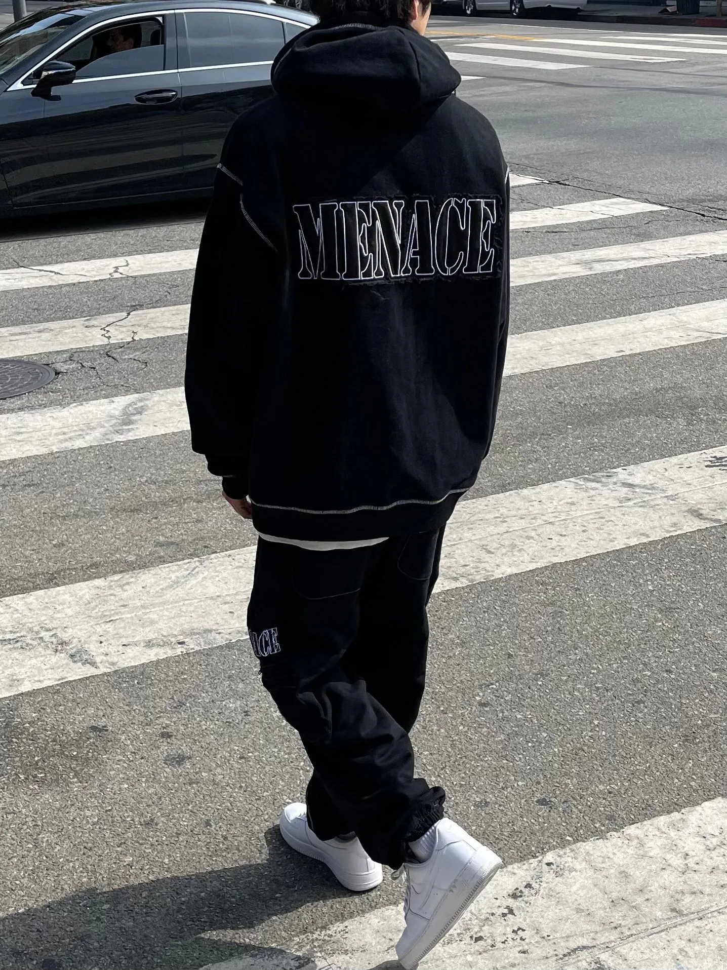 CONTRAST STITCH LOGO HOODIE sold by Menace product image thumbnail 3