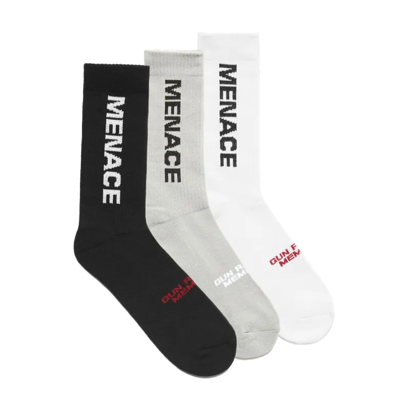 MENACE LOGO SOCKS (GRADIENT 3 PACK) sold by Menace