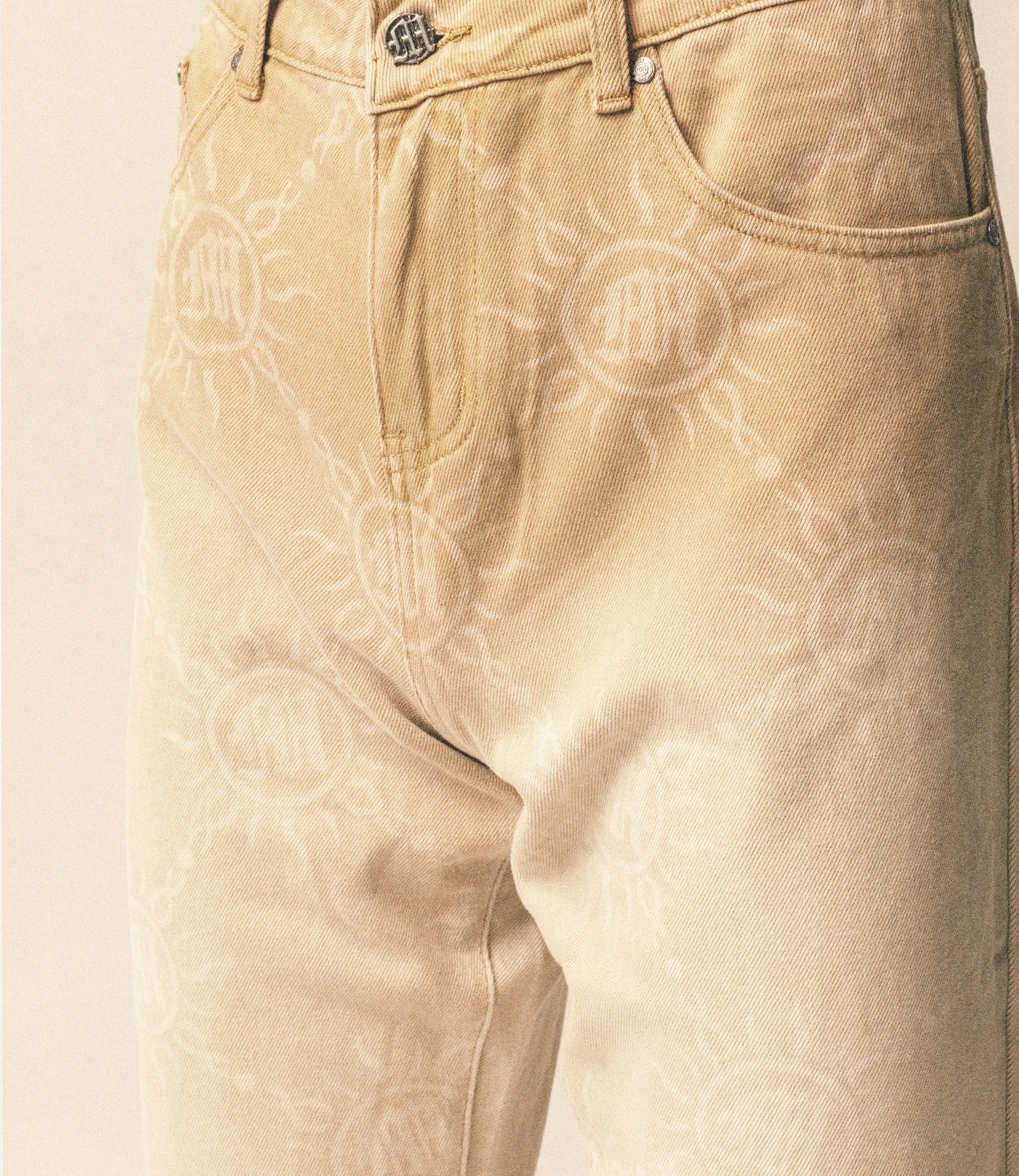 GRADIENT WASH MONOGRAM DENIM PANTS sold by Menace product image thumbnail 3