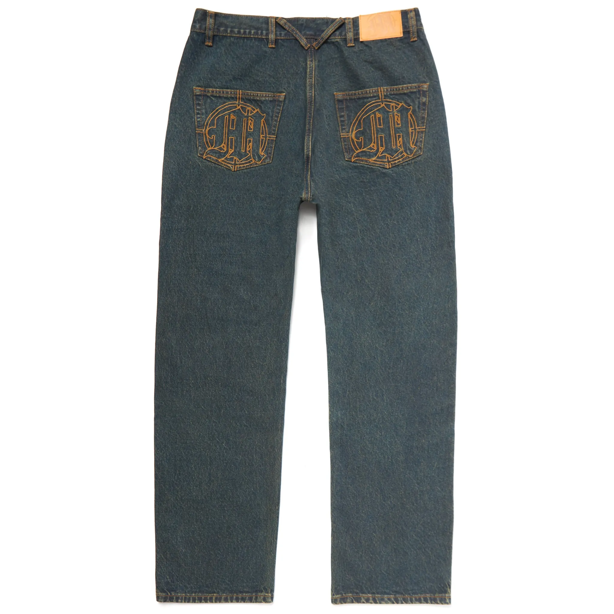 DISTRESSED STENCIL DENIM PANTS sold by Menace product image thumbnail 2