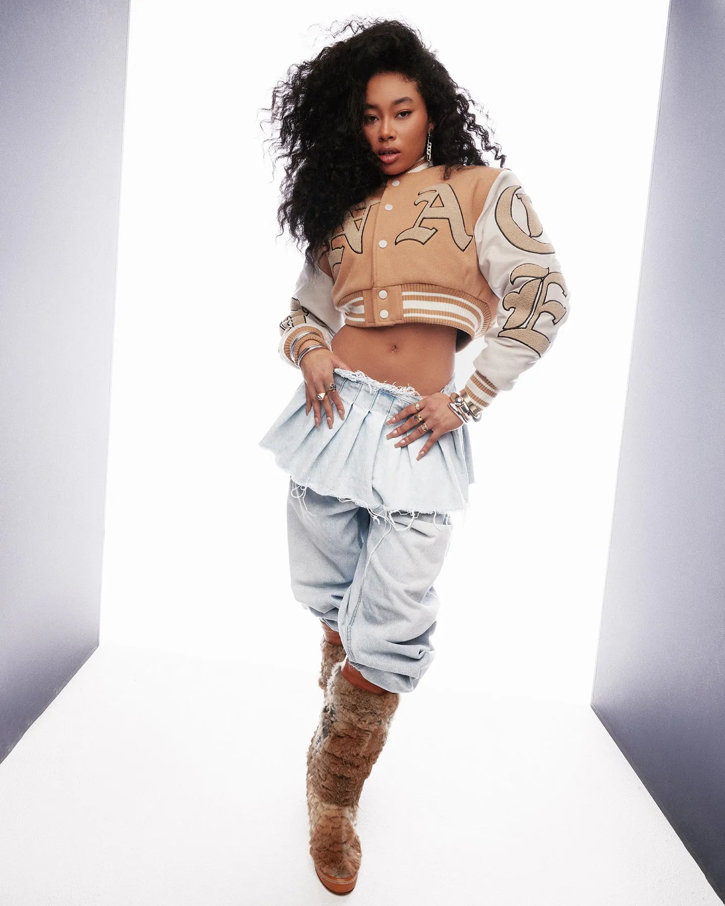 GOD WILLING VARSITY JACKET (CROPPED) sold by Menace product image thumbnail 5