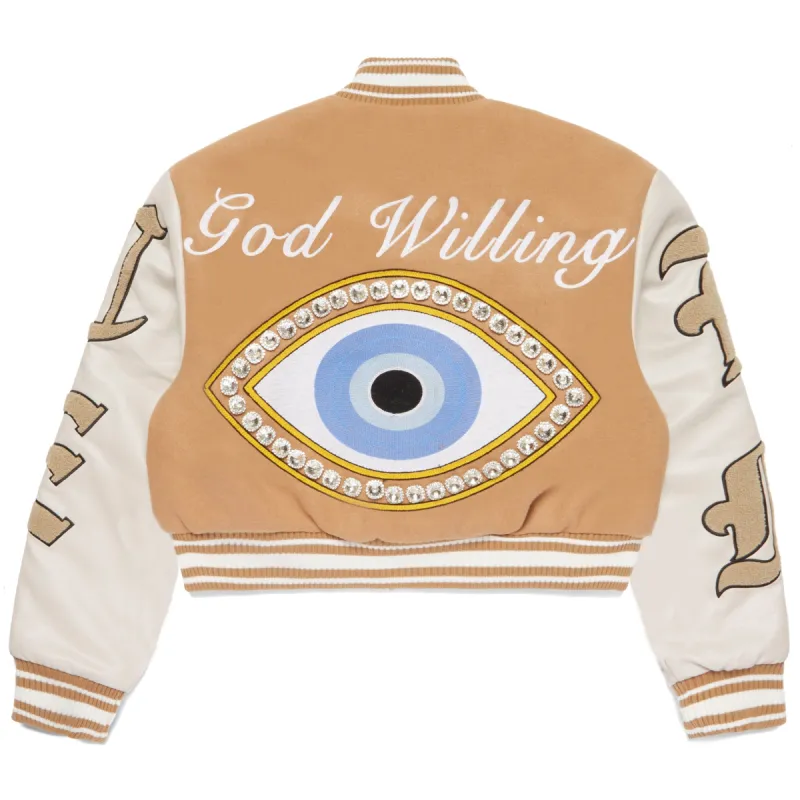 GOD WILLING VARSITY JACKET (CROPPED) sold by Menace