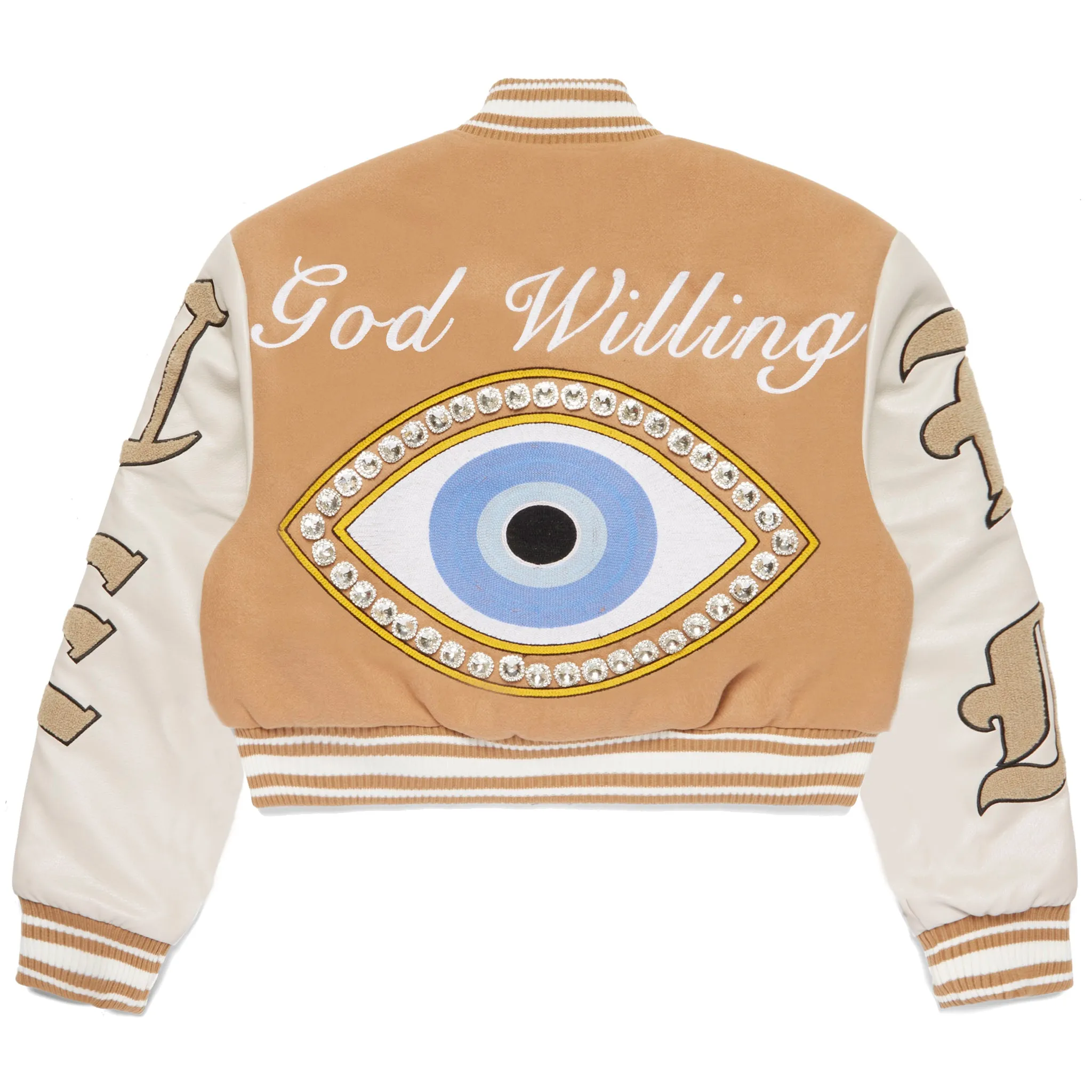 GOD WILLING VARSITY JACKET (CROPPED) sold by Menace