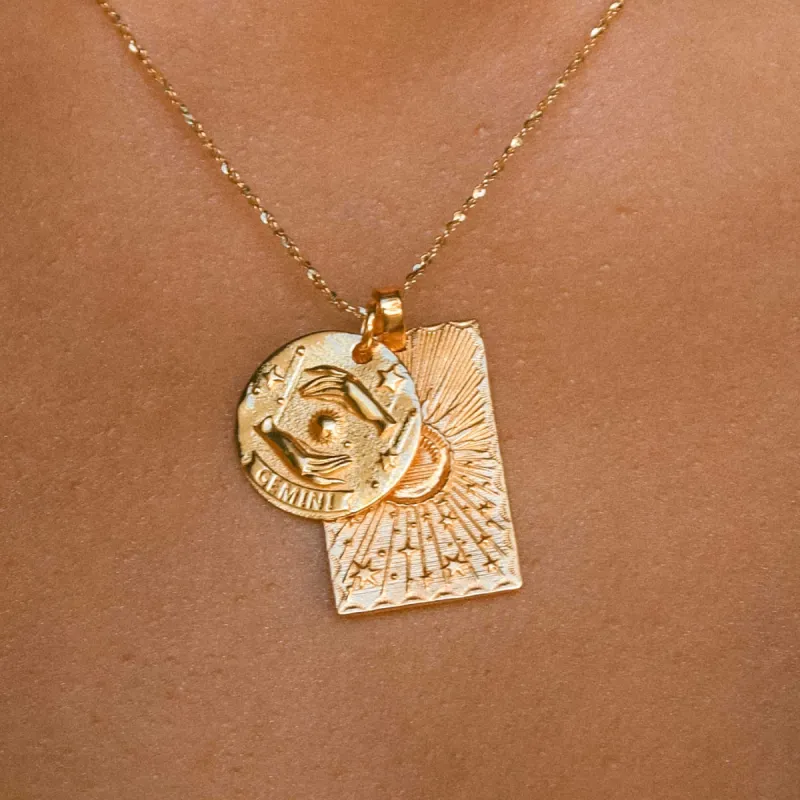 Gemini Stargazer Zodiac Necklace 🛍️ sold by Spell