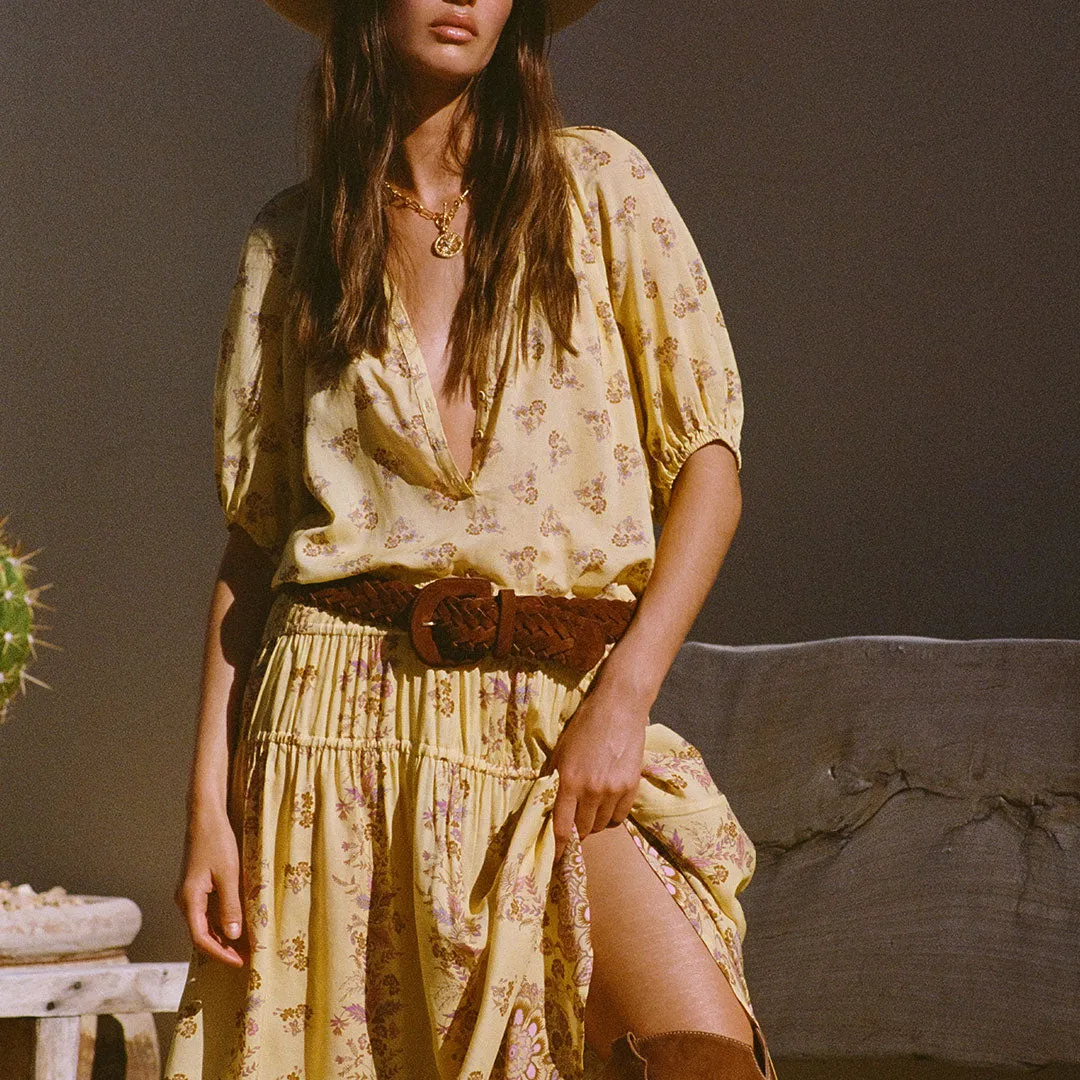 Rebel Spirit Tassel Maxi Skirt sold by Spell