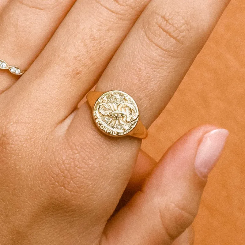 Scorpio Stargazer Zodiac Ring sold by Spell