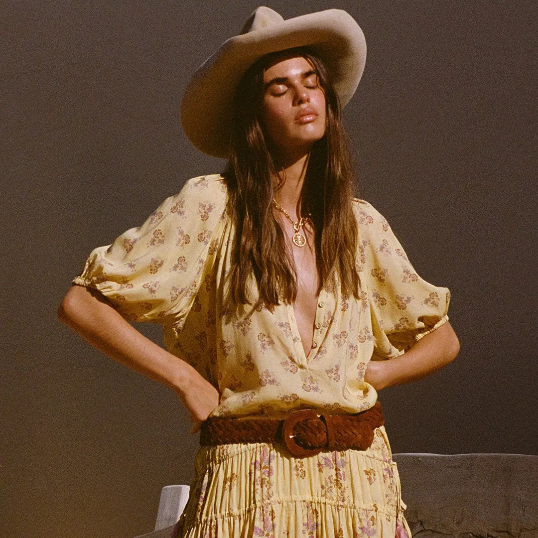 Rebel Spirit Short Sleeve Blouse sold by Spell