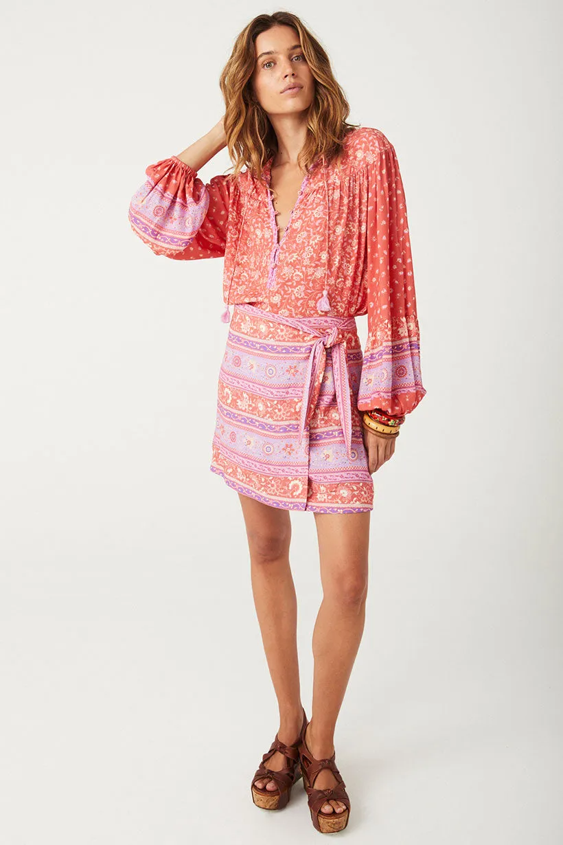 Sunshine Bandit Wrap Mini Skirt sold by Spell product image thumbnail 3