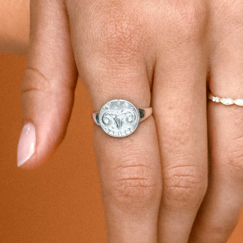 Aries Stargazer Zodiac Ring sold by Spell