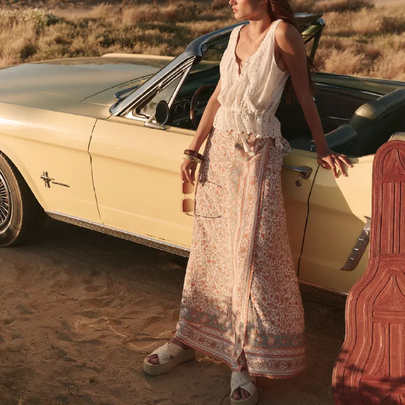 Sunshine Bandit Wrap Skirt sold by Spell