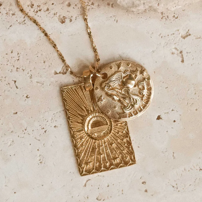 Aquarius Stargazer Zodiac Necklace sold by Spell