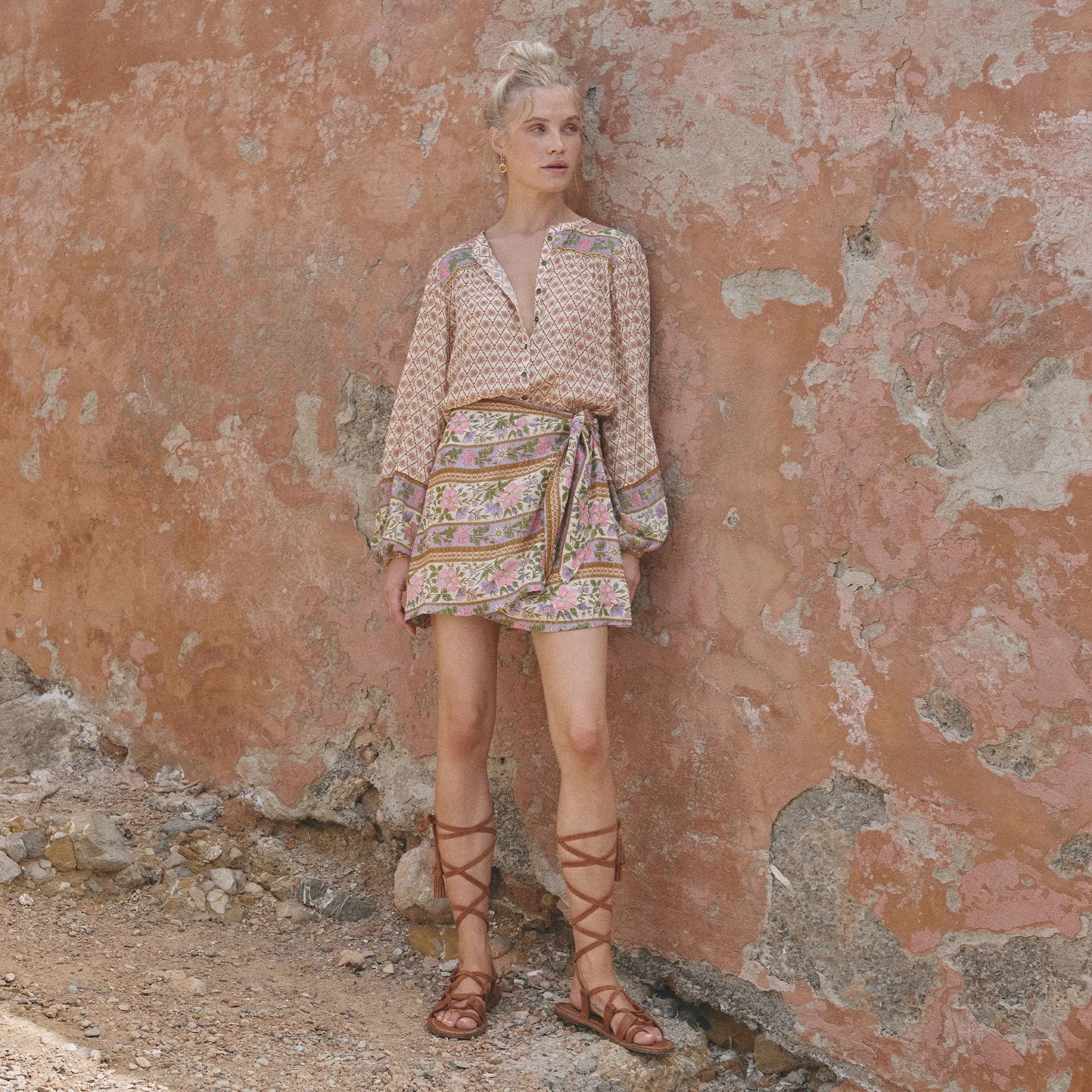 Sienna Wrap Skirt sold by Spell