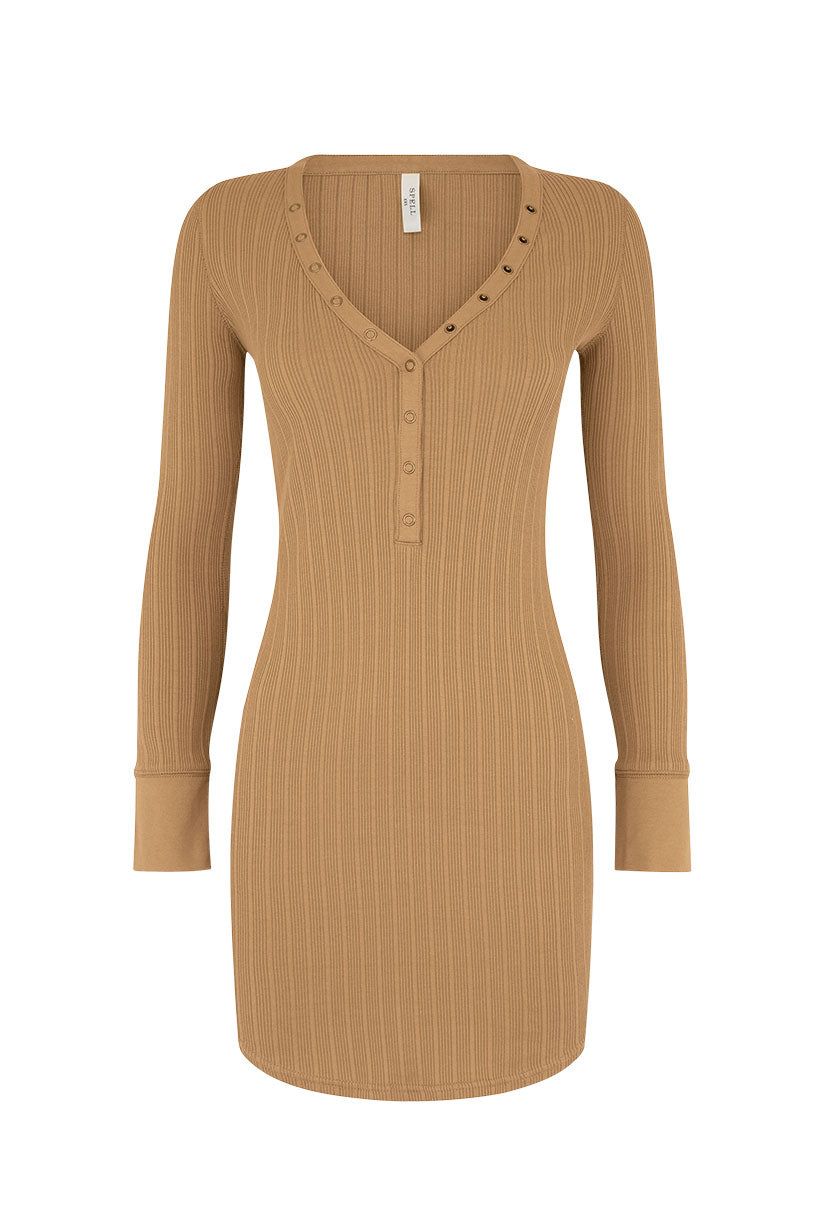 Stella Rib Henley Dress sold by Spell product image thumbnail 5