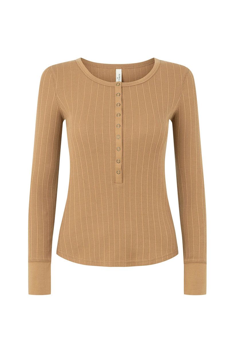 Stella Rib Henley Top sold by Spell product image thumbnail 5
