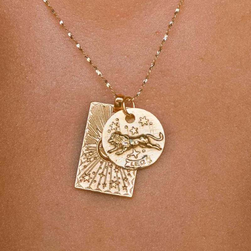 Leo Stargazer Zodiac Necklace sold by Spell
