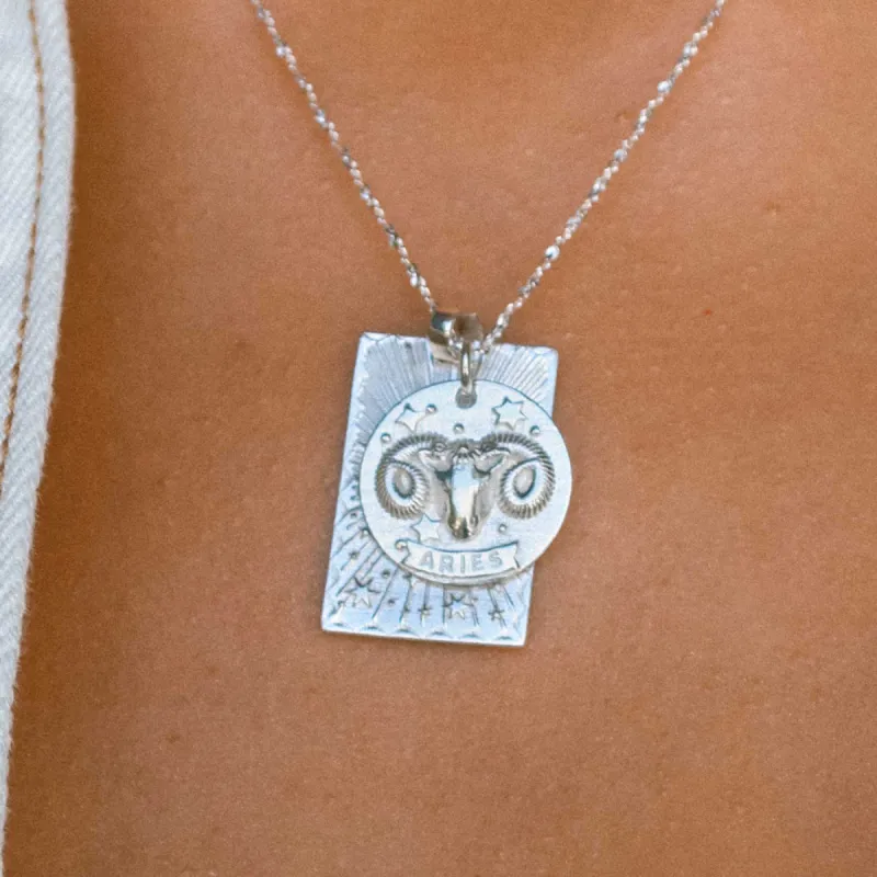 Aries Stargazer Zodiac Necklace sold by Spell