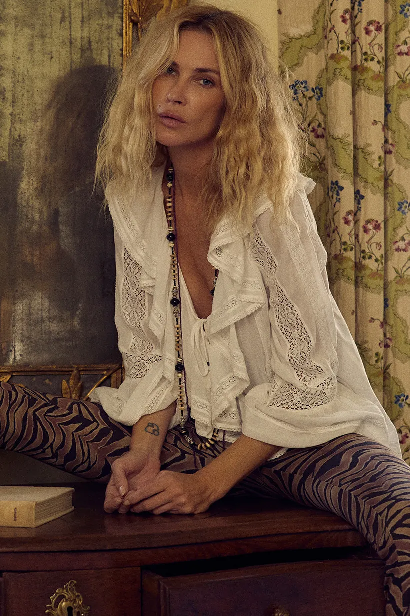 Fleur Lace Frill Blouse | Parallel