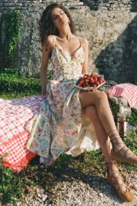 Flora Linen Midi Dress sold by Spell