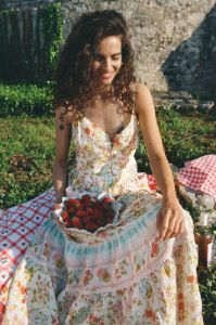 Flora Linen Midi Dress sold by Spell