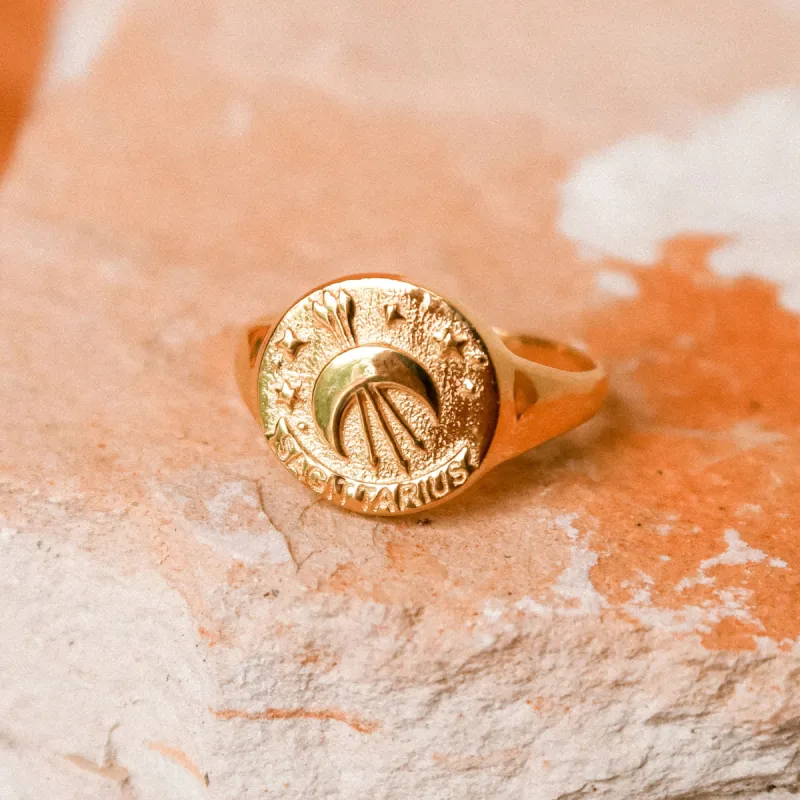 Sagittarius Stargazer Zodiac Ring sold by Spell