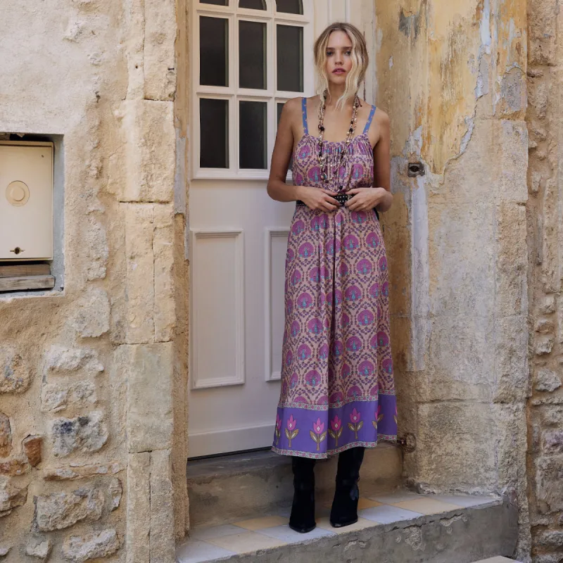 Château Strappy Midi Dress sold by Spell