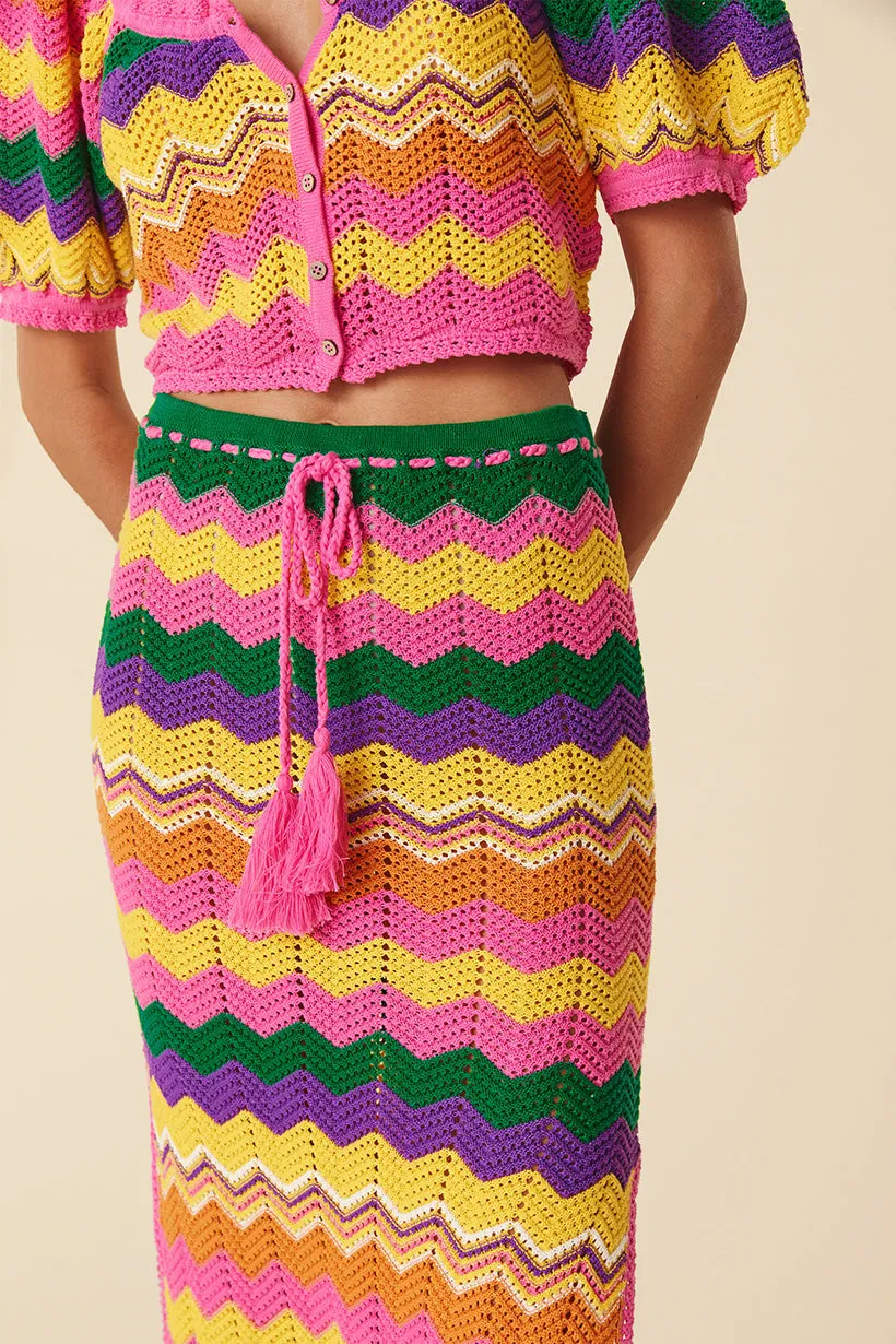 Ziggy Crochet Midi Skirt sold by Spell product image thumbnail 4