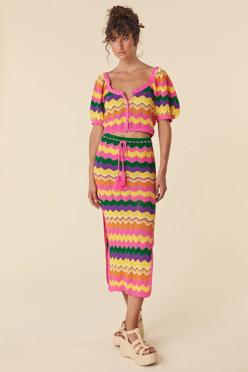 Ziggy Crochet Midi Skirt sold by Spell product image thumbnail 3