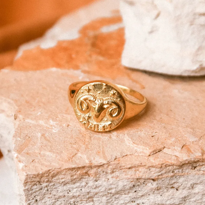 Aries Stargazer Zodiac Ring sold by Spell