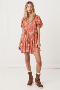 Meadowland Flutter Sleeve Mini Dress sold by Spell
