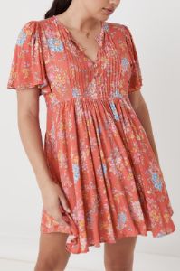 Meadowland Flutter Sleeve Mini Dress sold by Spell