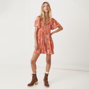 Meadowland Flutter Sleeve Mini Dress sold by Spell
