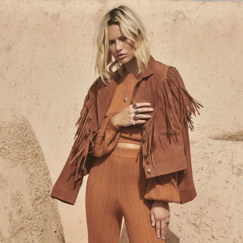 Rider Suede Tassel Jacket sold by Spell