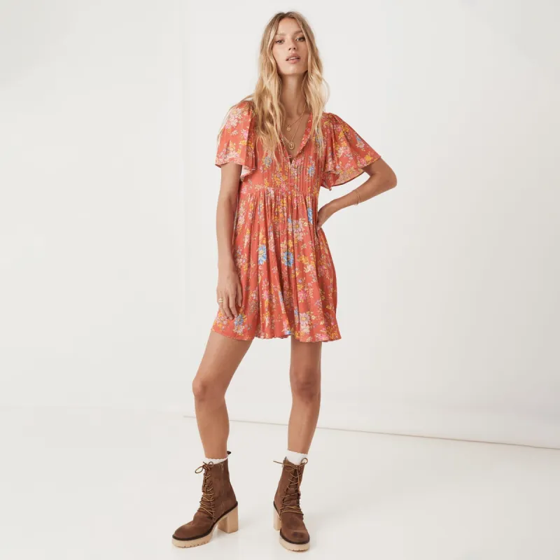 Meadowland Flutter Sleeve Mini Dress sold by Spell