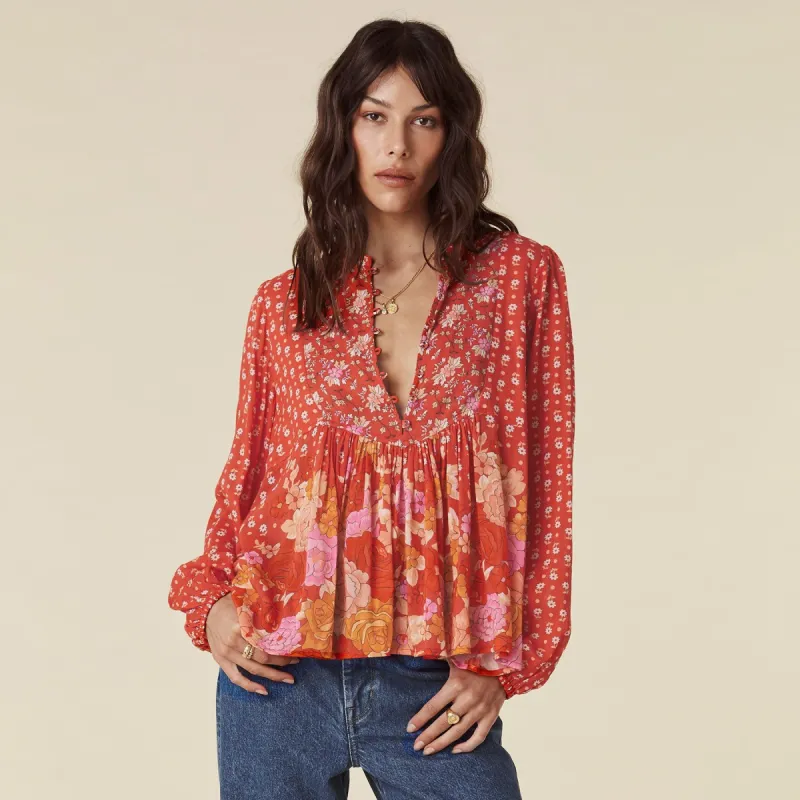 Yellow Rose Boho Blouse made by Spell