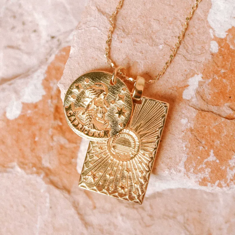 Capricorn Stargazer Zodiac Necklace sold by Spell