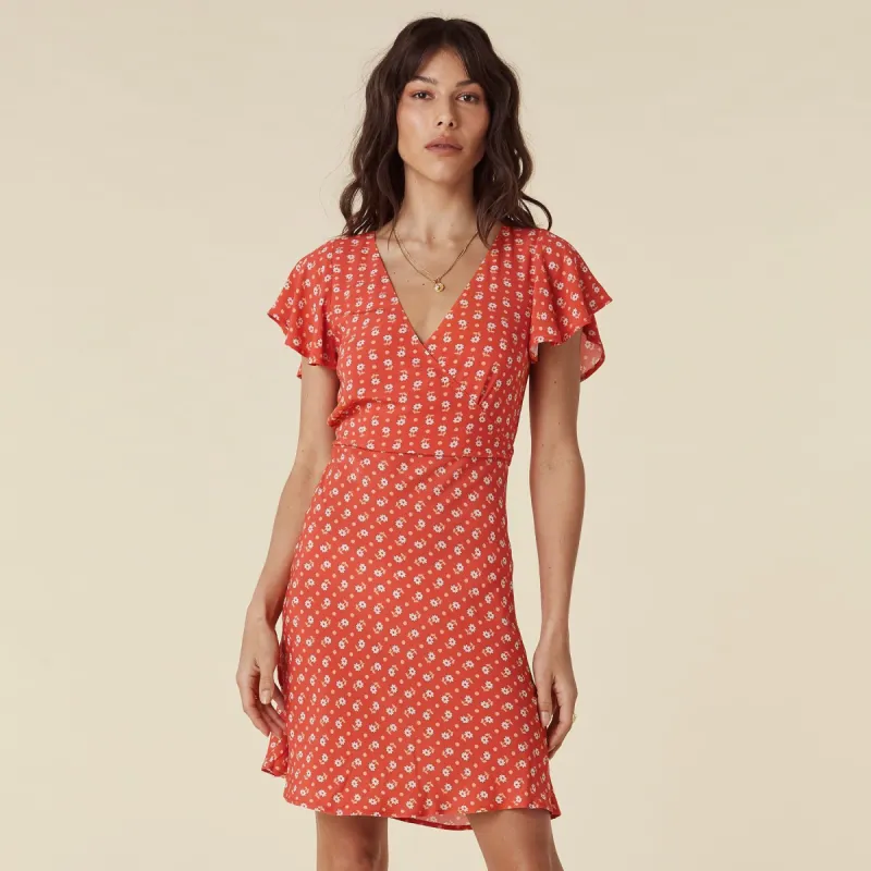 Yellow Rose Bias Mini Dress made by Spell