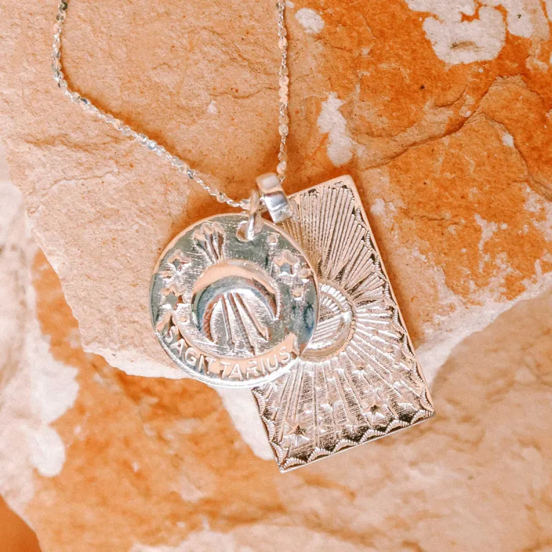 Sagittarius Stargazer Zodiac Necklace sold by Spell