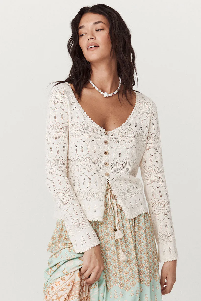 Siesta Pointelle Cardigan sold by Spell product image thumbnail 4