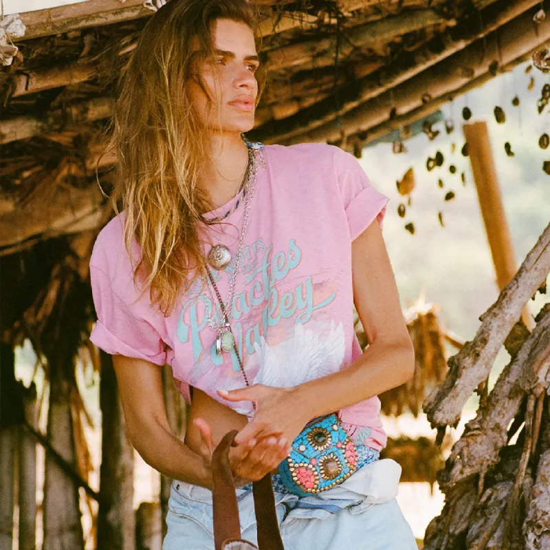 Peaches Biker Tee sold by Spell