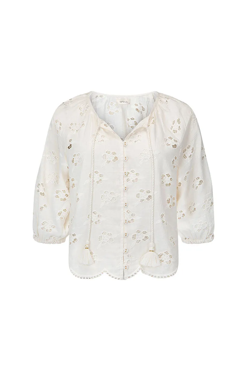 Love Note Broderie Blouse sold by Spell product image thumbnail 5