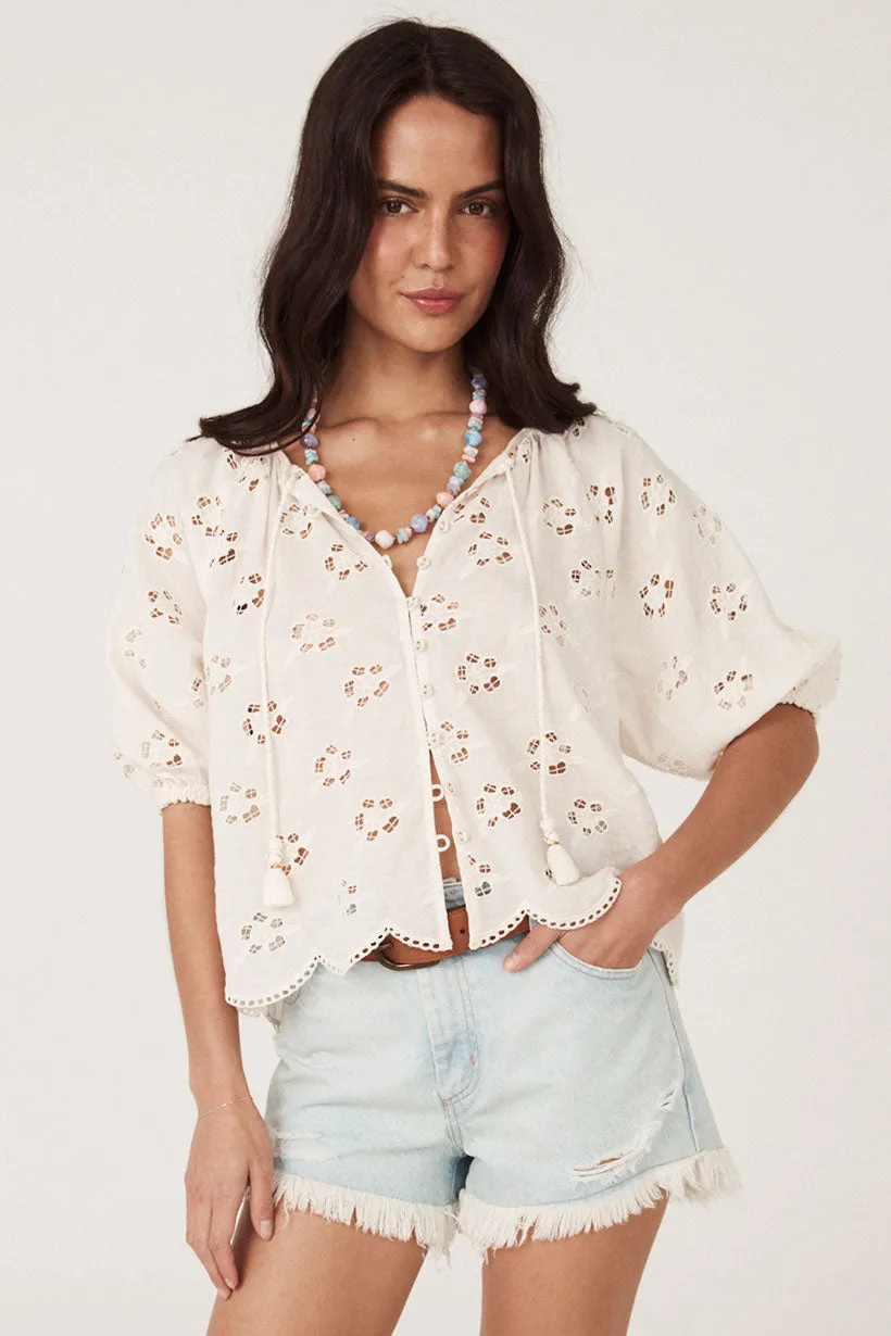 Love Note Broderie Blouse sold by Spell product image thumbnail 2